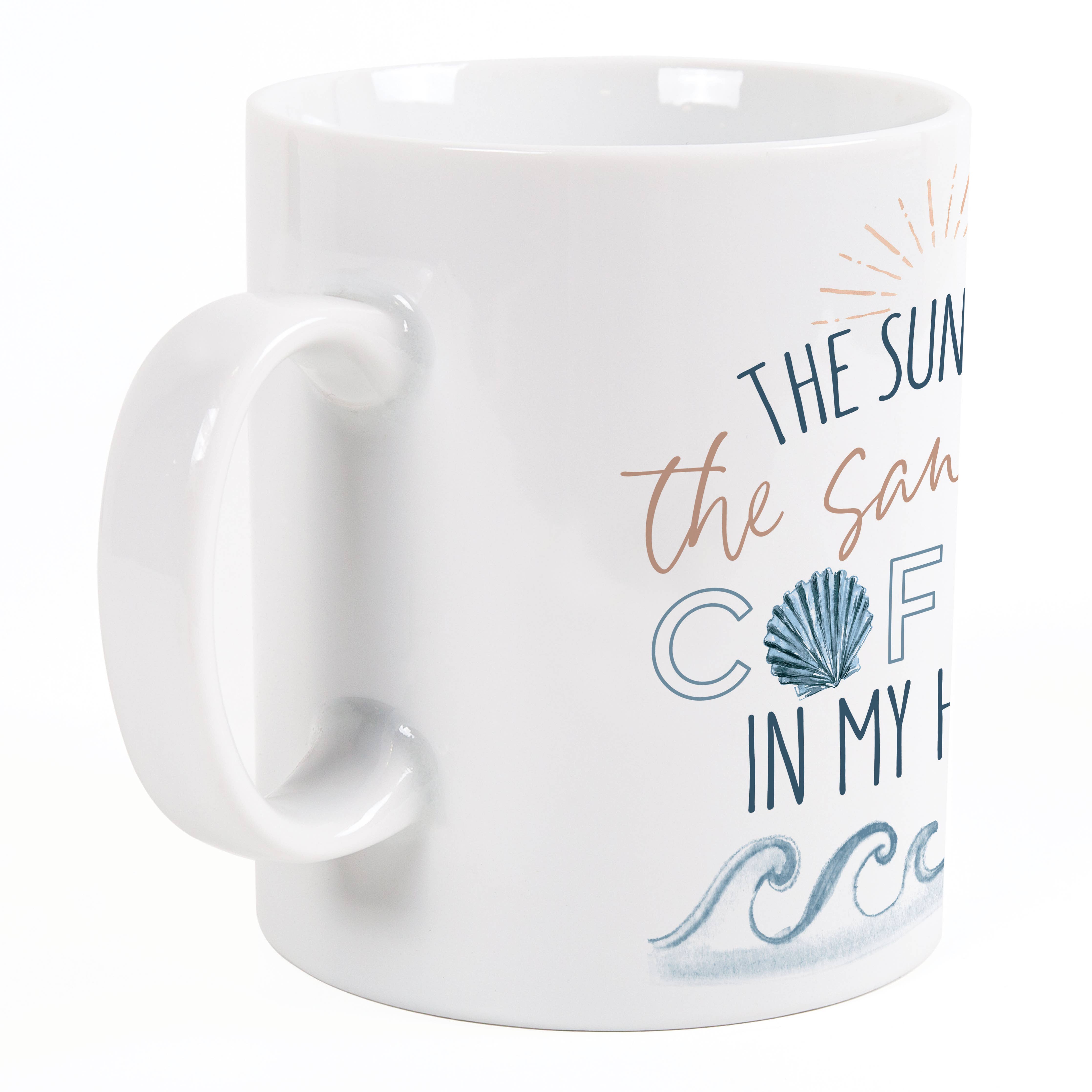 The Sun and the Sand and Coffee in My Hand Mug